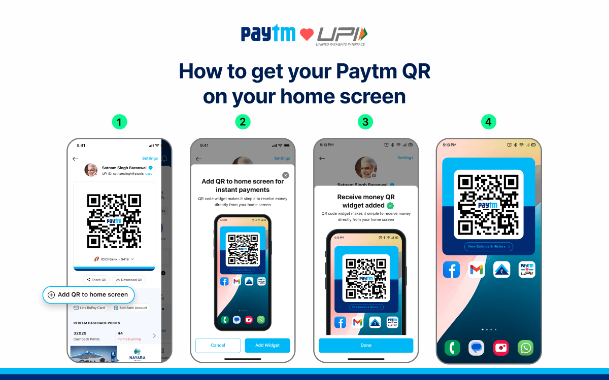 Paytm Introduces 'Receive Money QR Widget' for Seamless Payments from Smartphone Home Screen