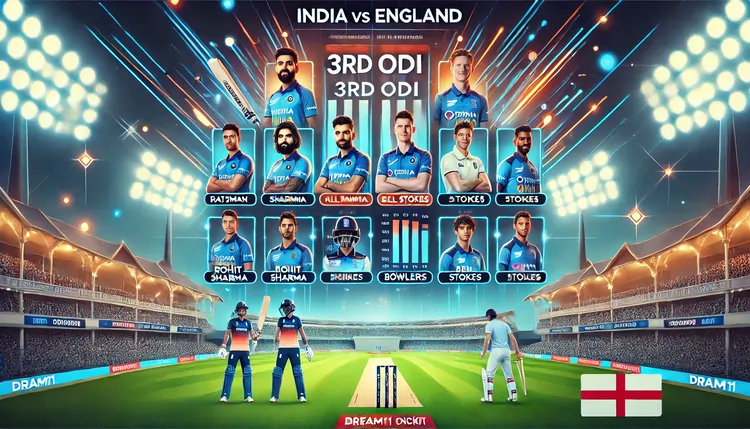 Dream11 Team Prediction–Ind vs Eng 3rd ODI